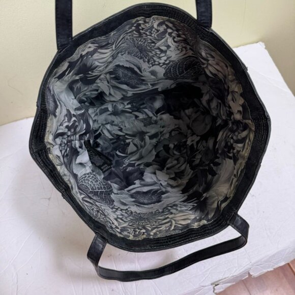 Ted Baker London Tote Bow Vegan Leather Shoulder Bag Large Snake skin Minimalist - Picture 7 of 16